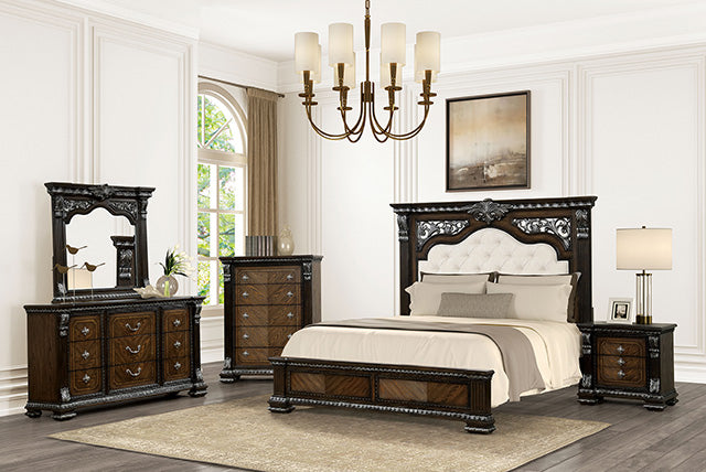 Promenade E.King & Queen Bed Brown & White - Furniture 4 Less Outlet (Salinas,CA)