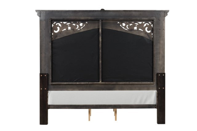Promenade E.King & Queen Bed Brown & White - Furniture 4 Less Outlet (Salinas,CA)