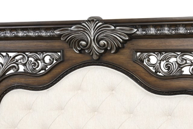 Promenade E.King & Queen Bed Brown & White - Furniture 4 Less Outlet (Salinas,CA)