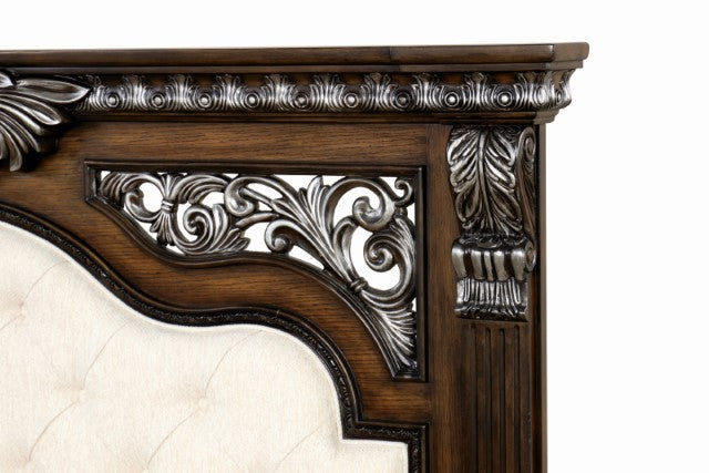 Promenade E.King & Queen Bed Brown & White - Furniture 4 Less Outlet (Salinas,CA)