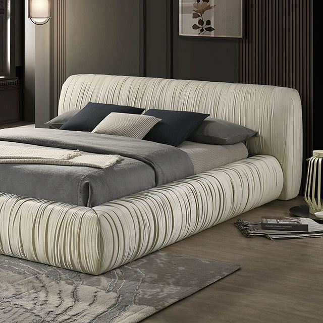 Palmdale Bed Black & Ivory - Furniture 4 Less Outlet (Salinas,CA)