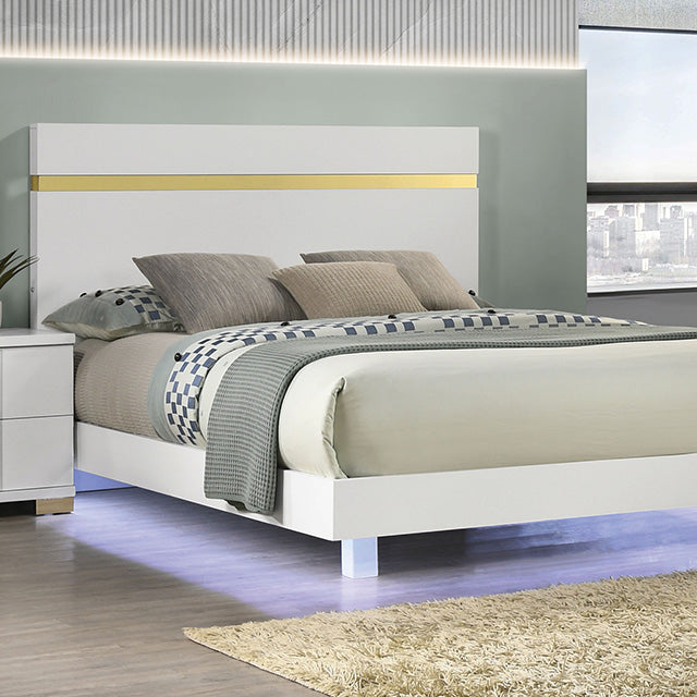 Lillestrom E.King, Queen, Full, & Full Bed Black & White - Furniture 4 Less Outlet (Salinas,CA)