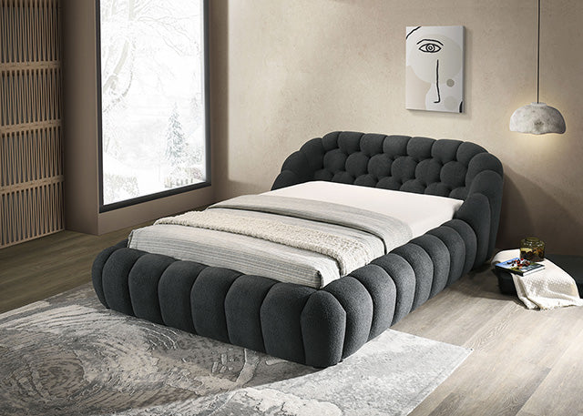 Newquay E.King & Queen Bed White, Grey, & Black - Furniture 4 Less Outlet (Salinas,CA)