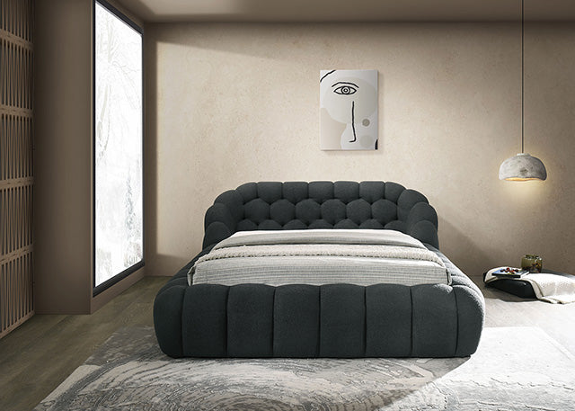 Newquay E.King & Queen Bed White, Grey, & Black - Furniture 4 Less Outlet (Salinas,CA)