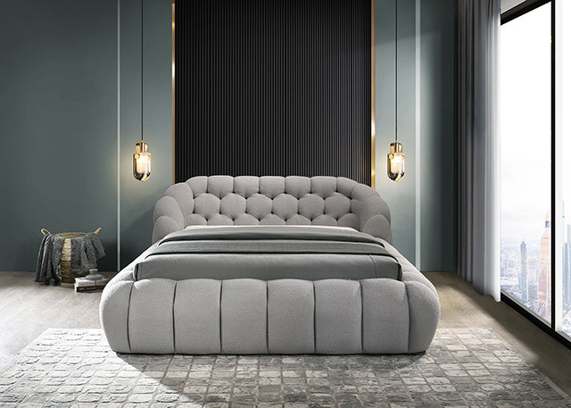 Newquay E.King & Queen Bed White, Grey, & Black - Furniture 4 Less Outlet (Salinas,CA)