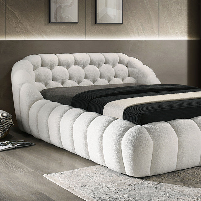 Newquay E.King & Queen Bed White, Grey, & Black - Furniture 4 Less Outlet (Salinas,CA)