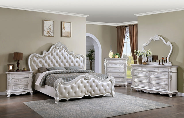 Ventresca Bed White & Chrome - Furniture 4 Less Outlet (Salinas,CA)