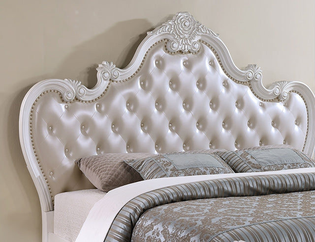 Ventresca Bed White & Chrome - Furniture 4 Less Outlet (Salinas,CA)