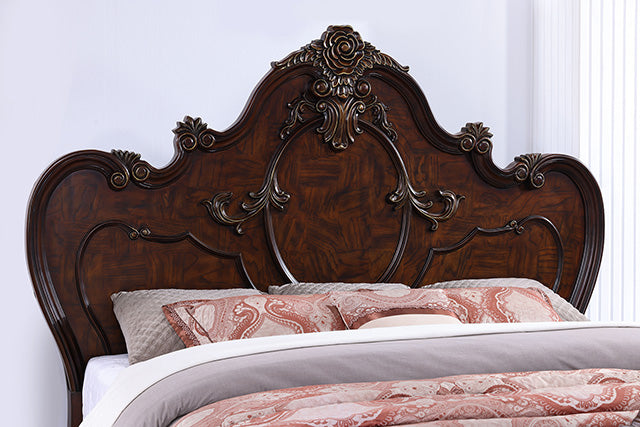 Roselli E.King & Queen Bed White & Chrome - Furniture 4 Less Outlet (Salinas,CA)
