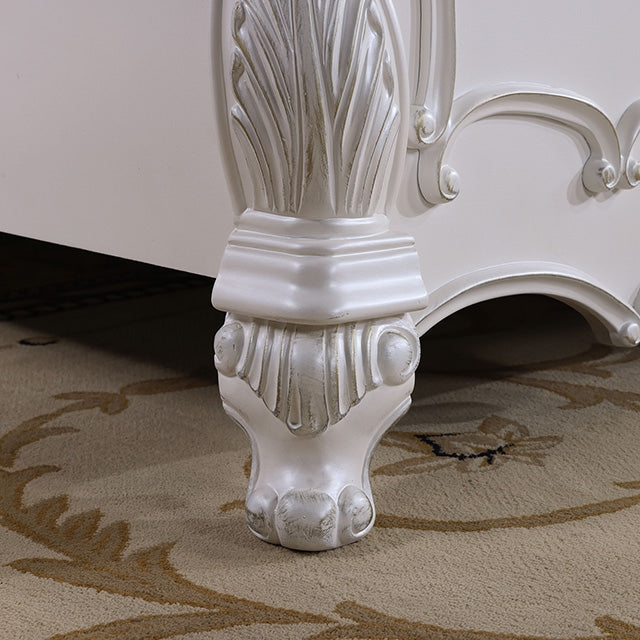 Roselli Bed Chrome & White - Furniture 4 Less Outlet (Salinas,CA)