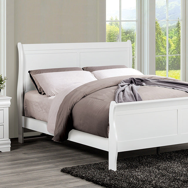 Louis Philippe Bed Black, White, & Cherry - Furniture 4 Less Outlet (Salinas,CA)
