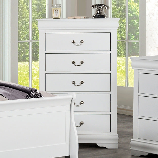 Louis Philippe Chest White - Furniture 4 Less Outlet (Salinas,CA)