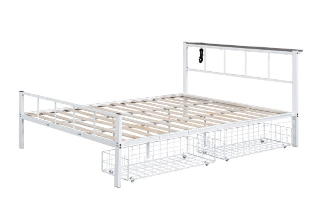 Nicoli Queen Metal Bed With Underbed Storage - Furniture 4 Less Outlet (Salinas,CA)