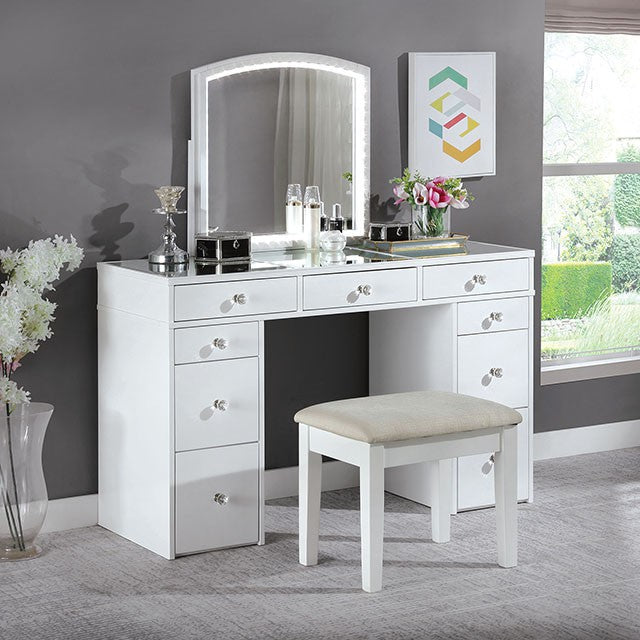 Louise Vanity W/ Stool - Furniture 4 Less Outlet (Salinas,CA)