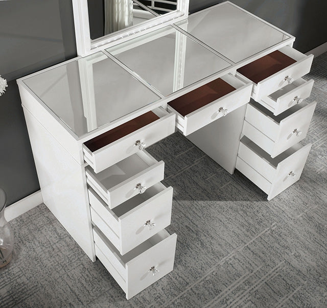 Louise Vanity W/ Stool - Furniture 4 Less Outlet (Salinas,CA)
