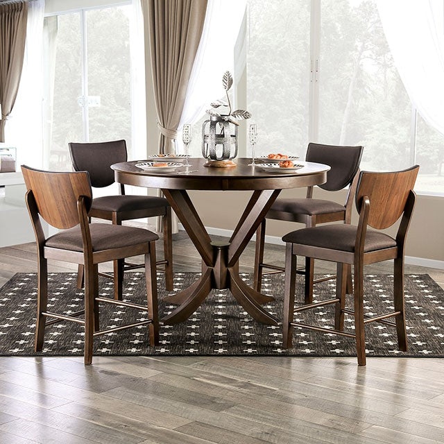 Marina 5 PC Dining Table Set Walnut - Furniture 4 Less Outlet (Salinas,CA)