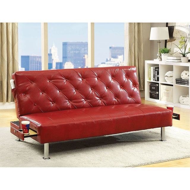 Farel Futon Sofa Red & White - Furniture 4 Less Outlet (Salinas,CA)