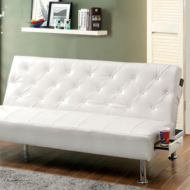 Farel Futon Sofa Red & White - Furniture 4 Less Outlet (Salinas,CA)