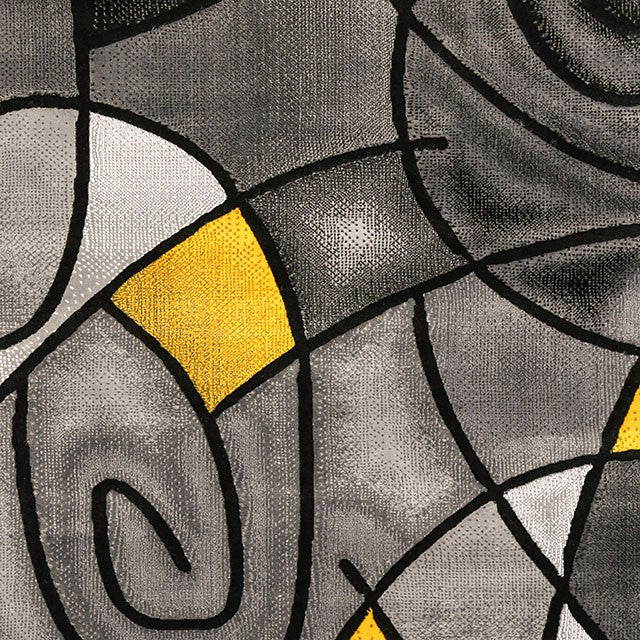Sivas Charcoal Yellow 8' X 10' Area Rug - Furniture 4 Less Outlet (Salinas,CA)