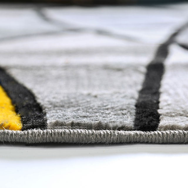 Sivas Charcoal Yellow 8' X 10' Area Rug - Furniture 4 Less Outlet (Salinas,CA)