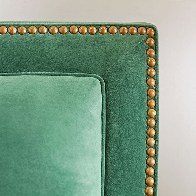 VERDANTE Emerald Green/Gold Sofa - Furniture 4 Less Outlet (Salinas,CA)