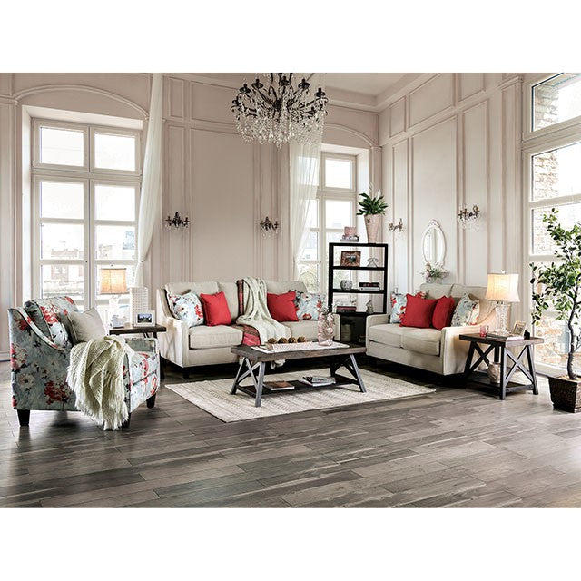 Nadene Ivory Love Seat - Furniture 4 Less Outlet (Salinas,CA)