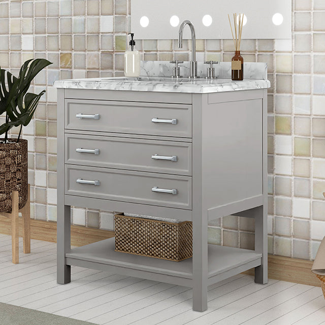 Reston Vanity with Top/ Sink - Furniture 4 Less Outlet (Salinas,CA)